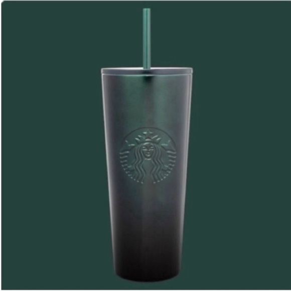 STARBUCKS Ombré Stainless Steel Tumbler Venti 24 oz NEW green - Picture 1 of 8